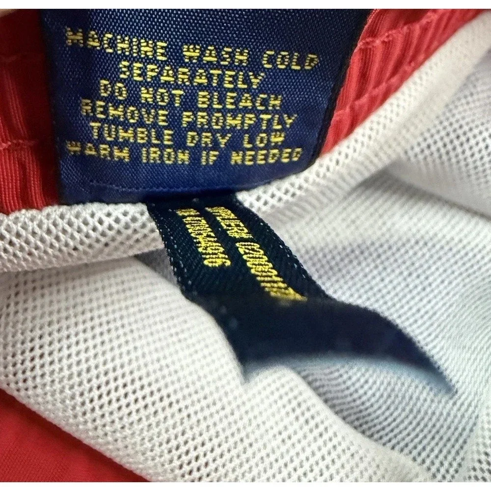 Polo Ralph Lauren Swim Trunks Size Large BlueRed Pony Logo Drawstring Mesh Lined